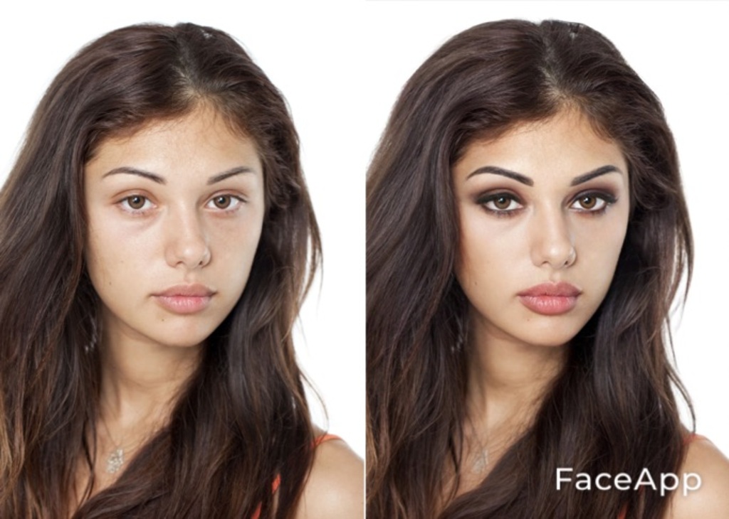 comparativa-filtros-rostro Comparativa de rostro femenino con y sin filtros estéticos de redes sociales, mostrando los efectos de la edición digital en la percepción de belleza.
